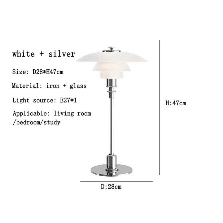 Elegant LED table lamp, Scandinavian design, soft ambient glow.