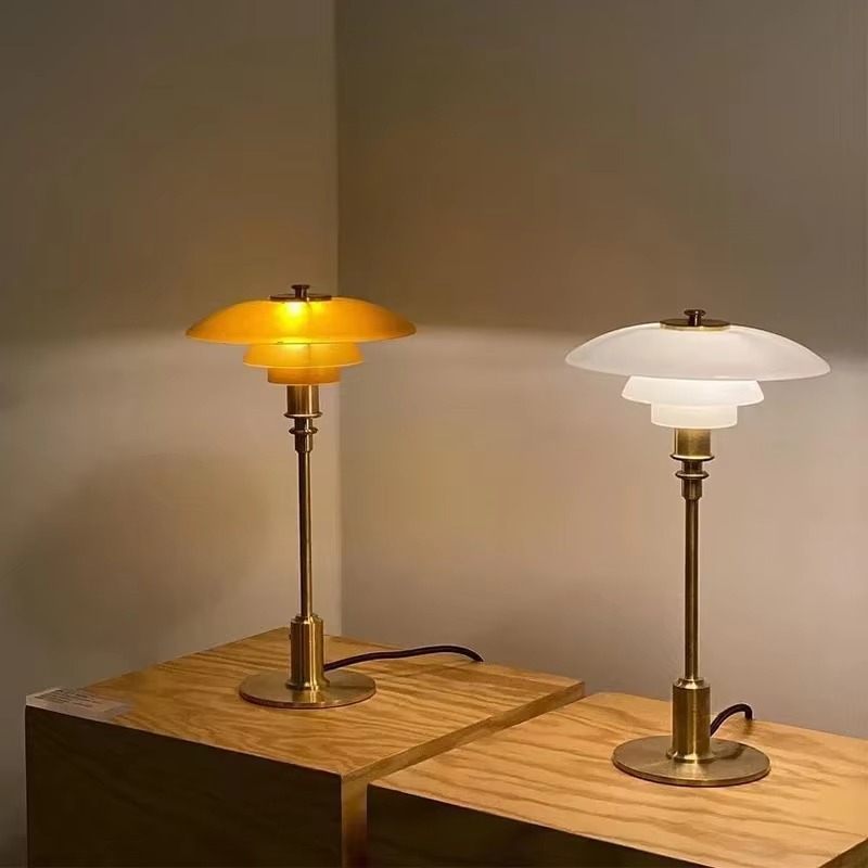 Sleek contemporary LED table lamp, warm glow for living room.