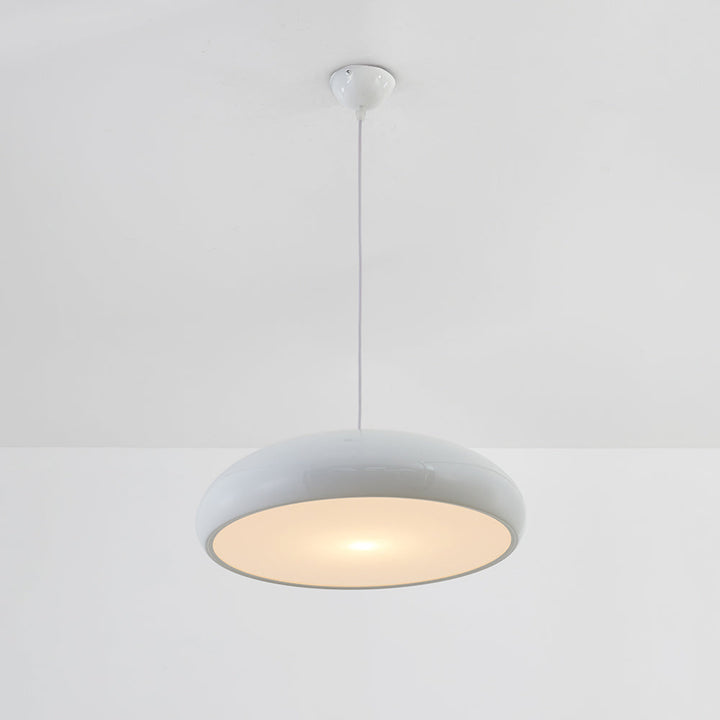 Modern contemporary metal pendant light, adjustable ambiance ceiling lamp for stylish interior decor.