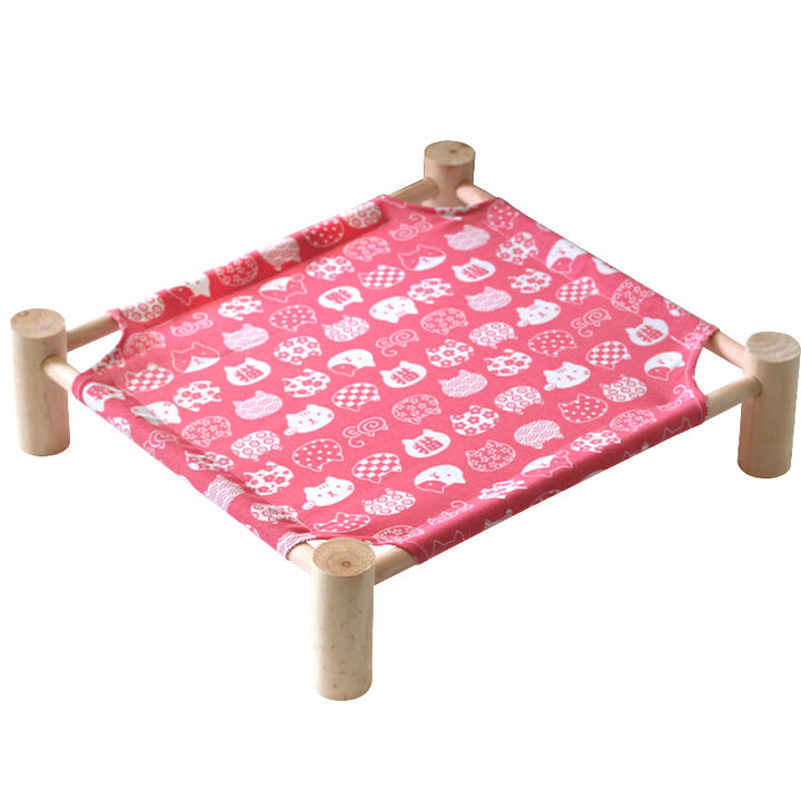 Elevated cooling cat hammock, perfect for ultimate feline comfort & lounging.
