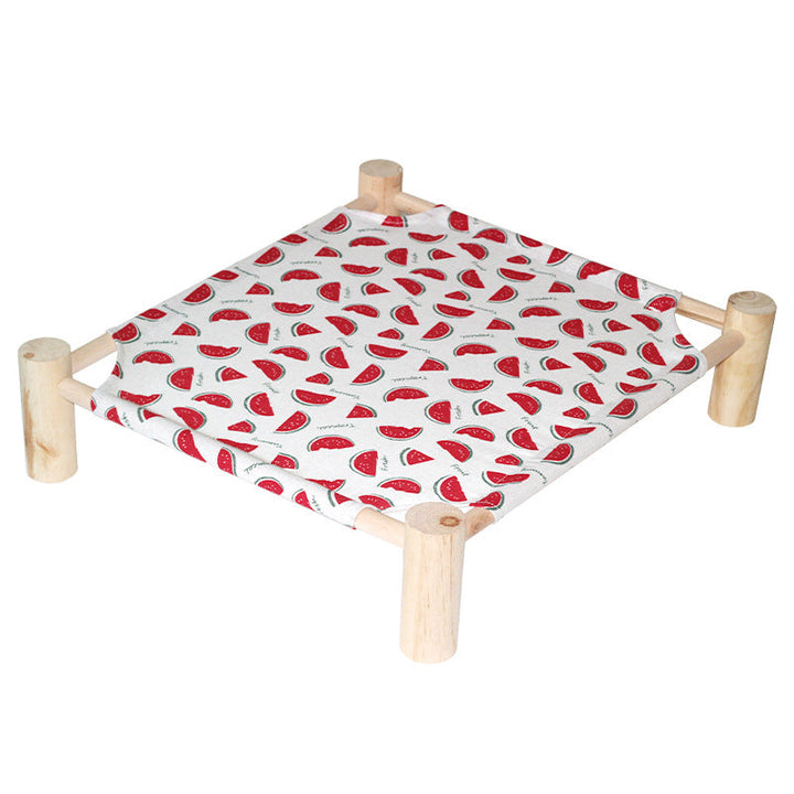 Lightweight cooling cat hammock bed, easy to move for feline relaxation.