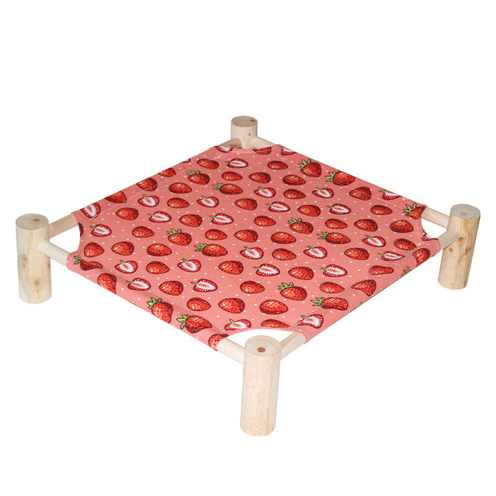 Indoor pet furniture: a cooling cat hammock bed for feline relaxation.