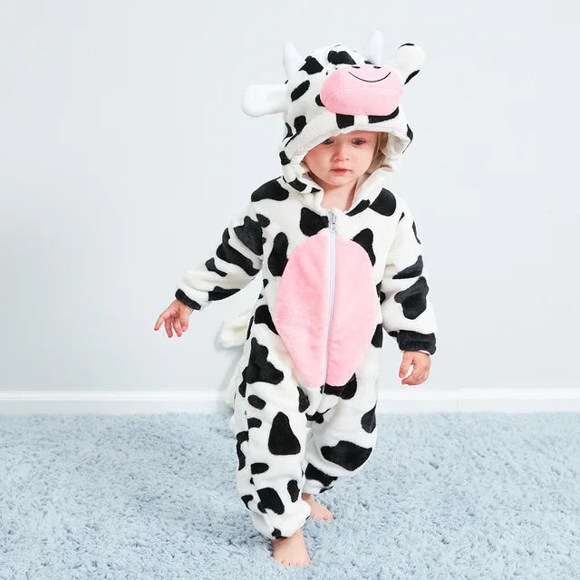 Sweet elephant infant onesie, cozy cotton blend sleepwear, ideal for napping.