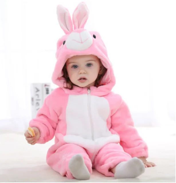 Cozy animal onesie pajamas for babies, soft cotton blend sleepwear for sweet dreams.