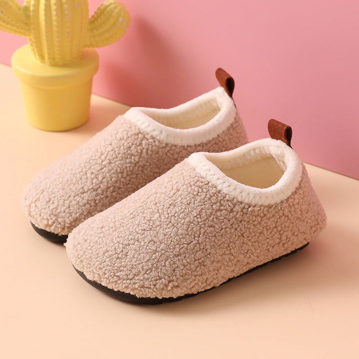 Soft and comfortable boys' slippers designed for indoor wear and easy movement.