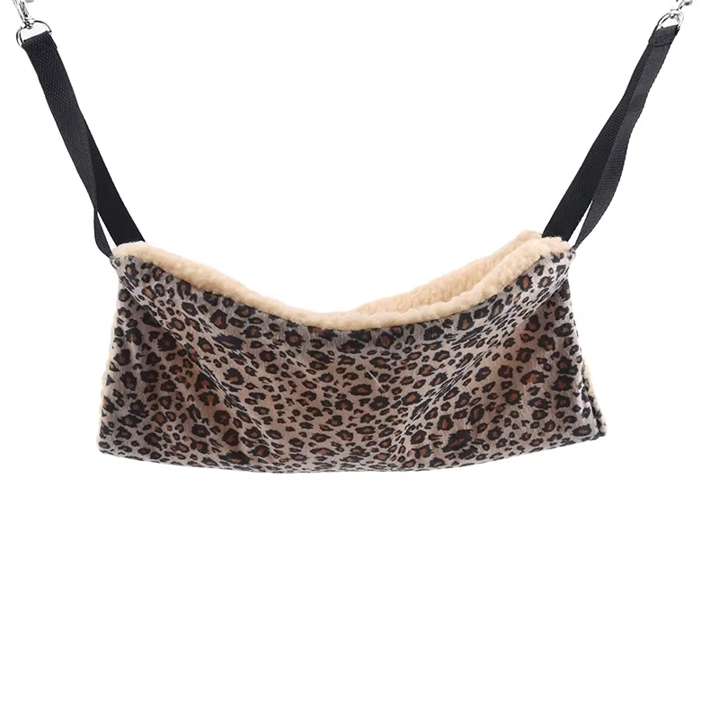 Plush pet bed: a cozy cat hammock for relaxing and sleeping in cages or homes.