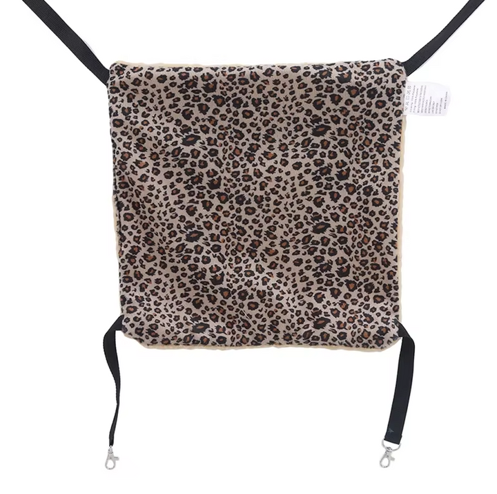 Plush cat hammock offers a comfortable resting spot for your feline friend; ideal pet bed.