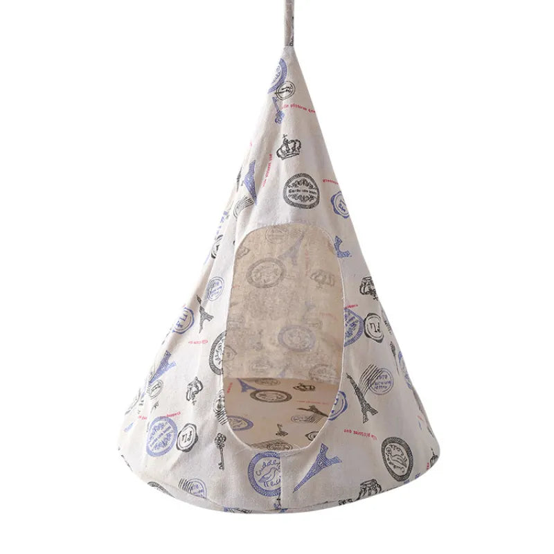 Cat sleeping cave tent hammock, a snug and secure bed for pets. Essential cat furniture.