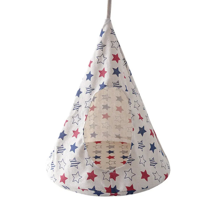 Plush cat tent hammock bed, a soft and secure sleeping cave for ultimate feline comfort.