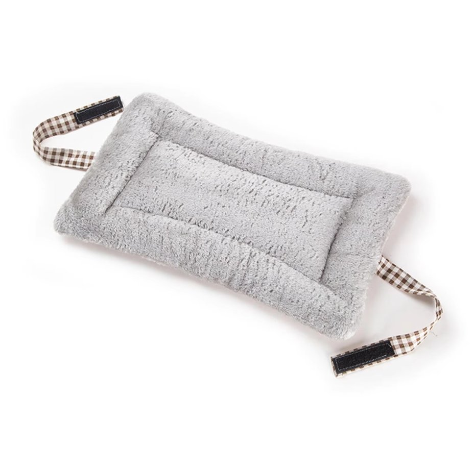 Cozy flannel cat bed hammock, attaches to windows with strong suction cups for ultimate stability.