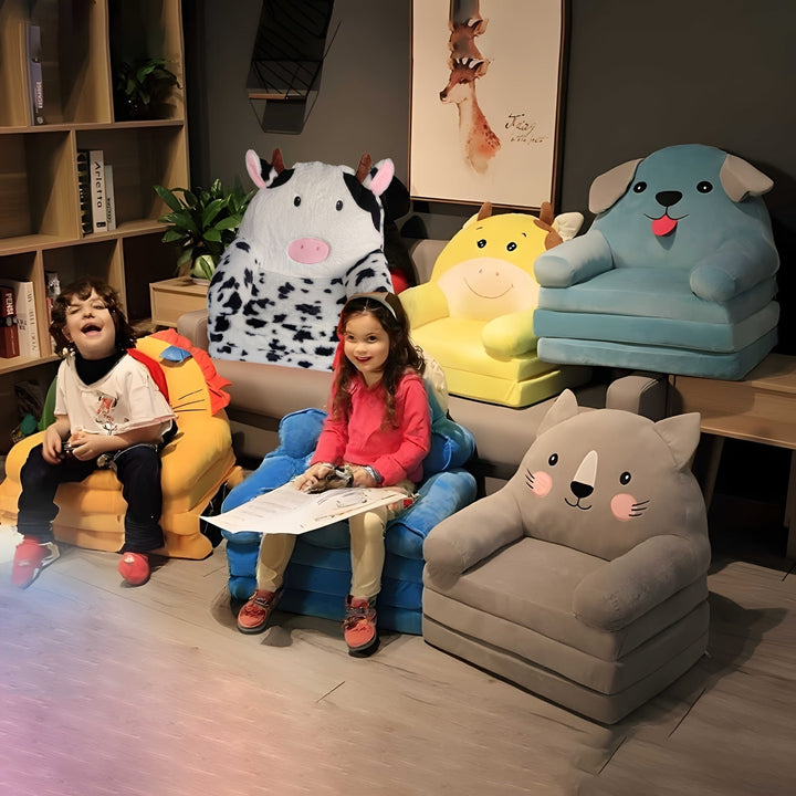Durable children's folding sofa with a washable cover. Essential kids furniture for active play & relaxation.