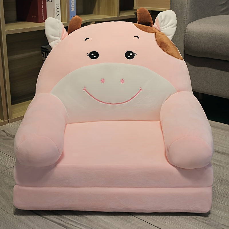 Multi-functional children's folding sofa that expands for lounging or folds for compact kids furniture storage.