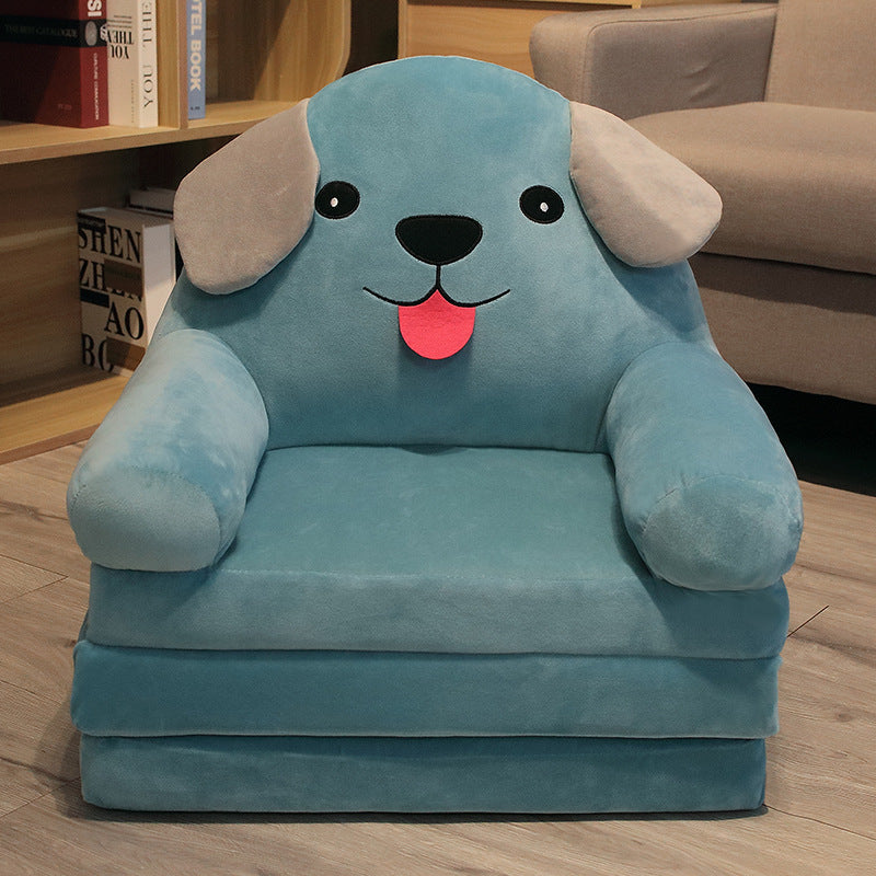 Children's folding sofa for kids lounging, reading, or watching movies. A cozy toddler seat for relaxation.