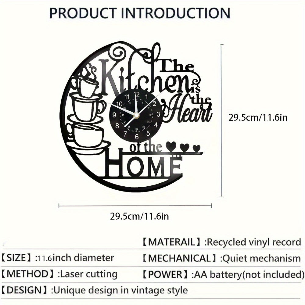 Eye-catching wall clock for kitchen, enhanced with ambient LED lighting.