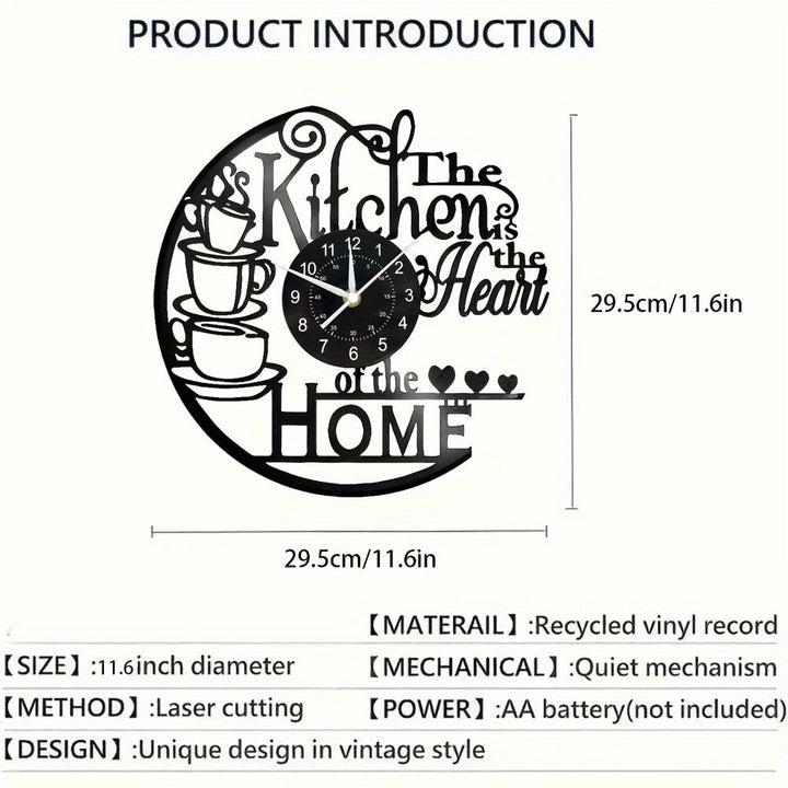 Eye-catching wall clock for kitchen, enhanced with ambient LED lighting.