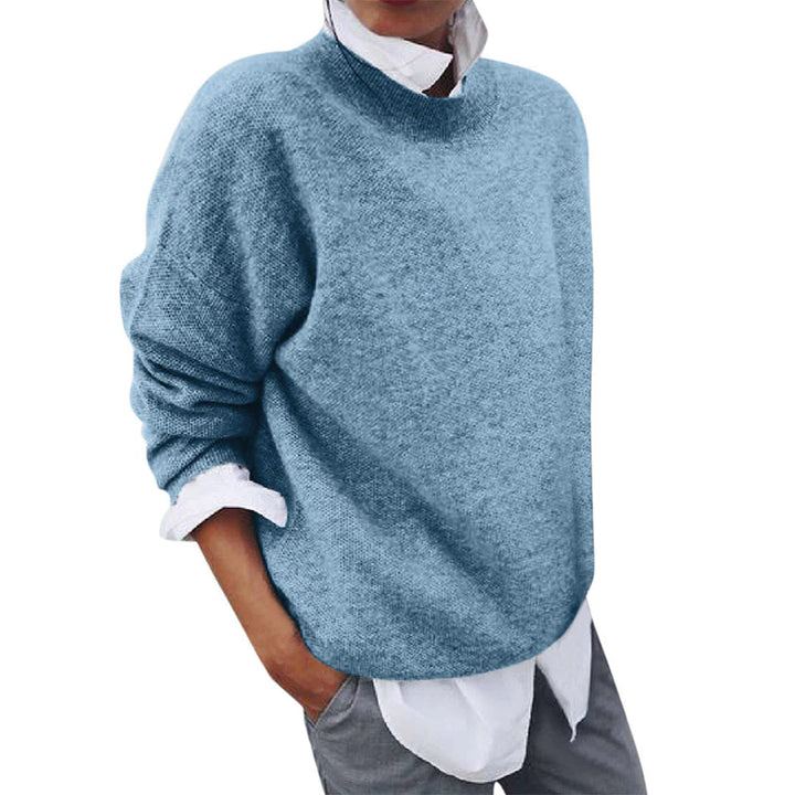 Soft, warm men's crew neck sweater for cozy winter days. A comfortable long sleeve top for everyday wear.