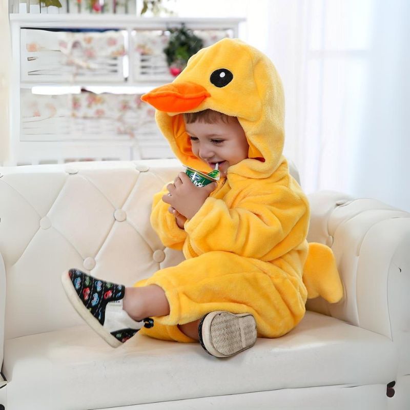 Themed children's clothing: snuggly animal print toddler jumpsuit.
