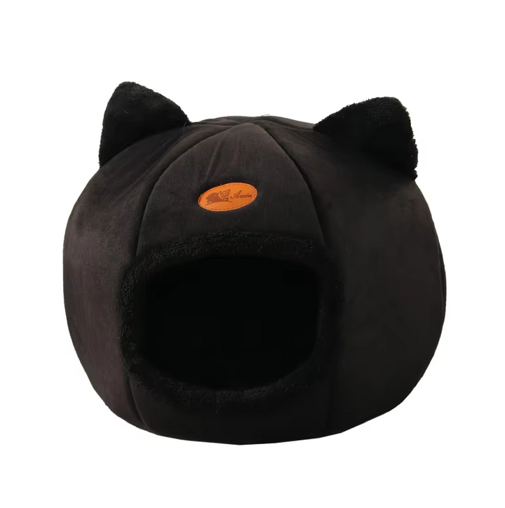 Warming soft pet bed house, ideal for cats & small dogs. Removable cushion for ultimate comfort and easy care.