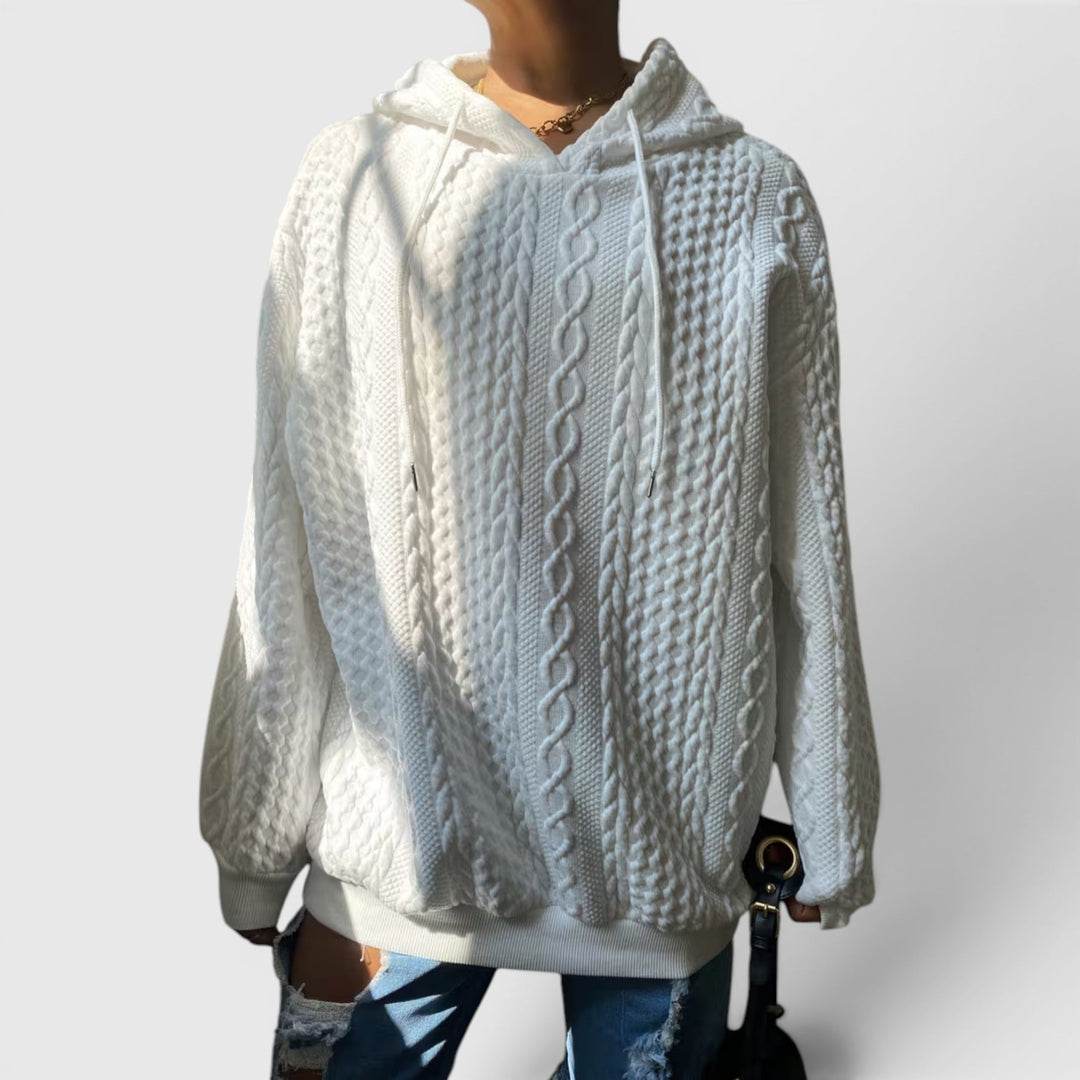 Women's Plus Size Casual Sweatshirt, relaxed fit, long sleeve, cozy for everyday comfort.