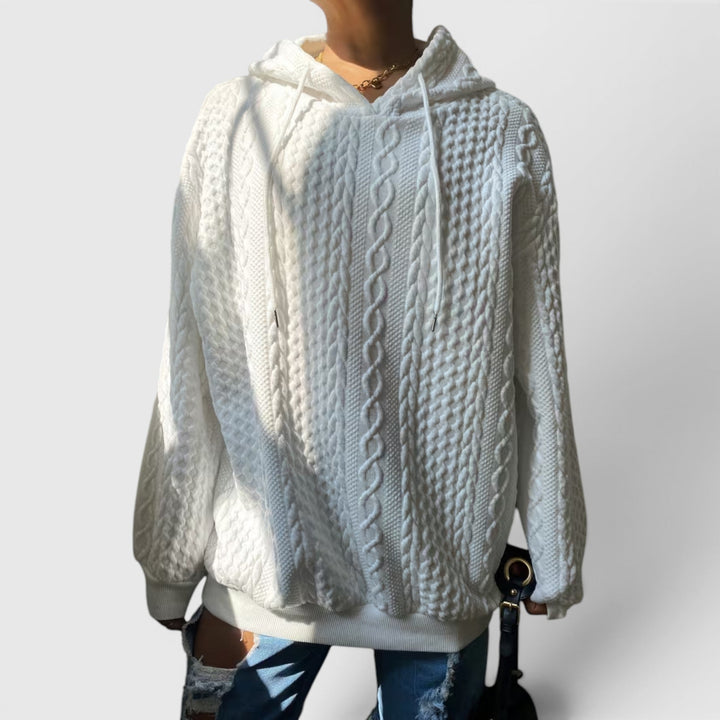 Women's Plus Size Casual Sweatshirt, relaxed fit, long sleeve, cozy for everyday comfort.
