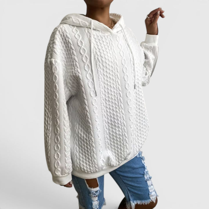 Casual Plus Size Women's Relaxed Fit Long Sleeve Sweatshirt, cozy for everyday comfort.