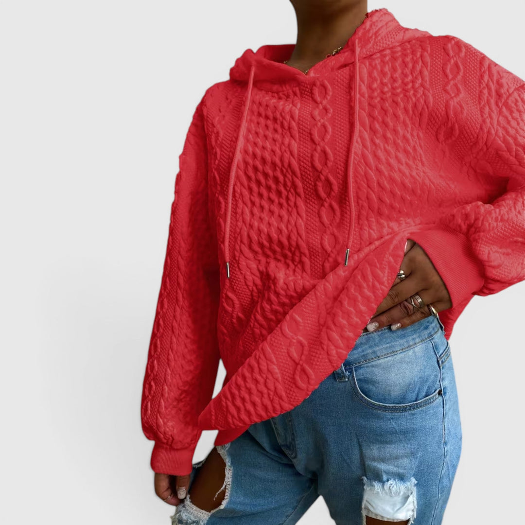 Cozy Women's Plus Size Long Sleeve Sweatshirt, relaxed fit for everyday casual style.