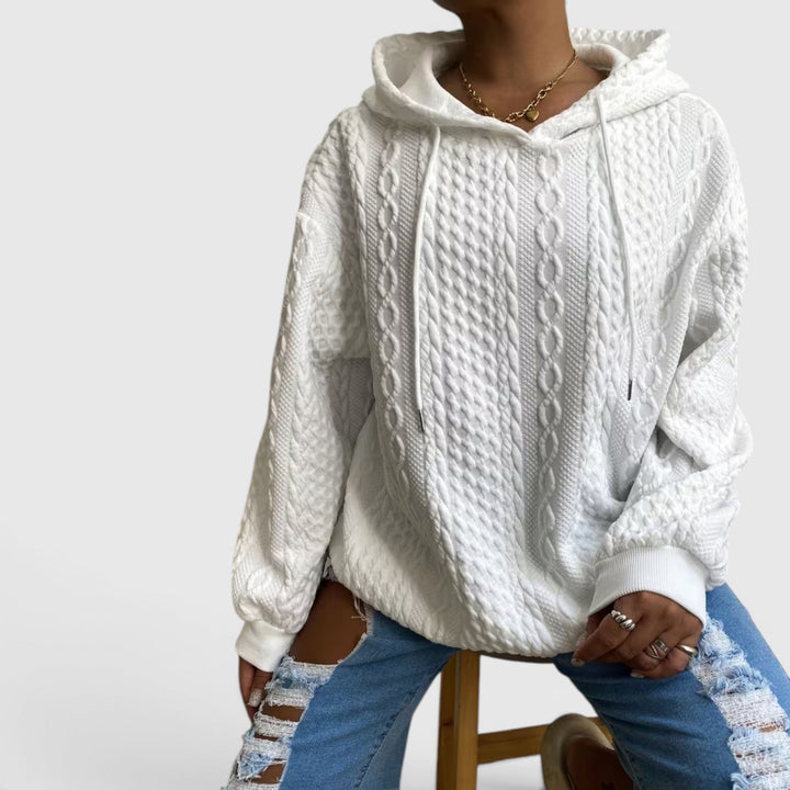 Relaxed Fit Women's Plus Size Hoodie, soft long sleeve for ultimate daily comfort.