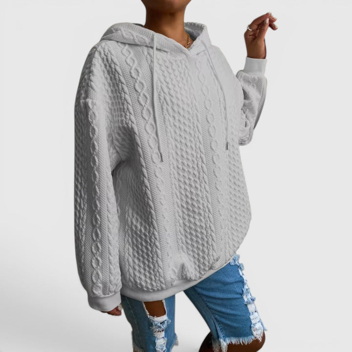 Soft Women's Plus Size Relaxed Fit Sweatshirt, long sleeve, ideal for casual everyday style.