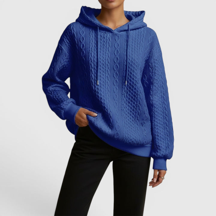 Women's Plus Size Relaxed Fit Hoodie, long sleeve, soft and comfy for everyday activities.