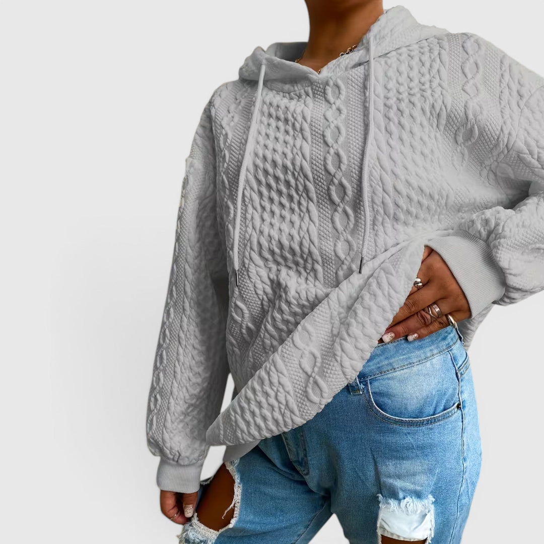 Plus Size Women's Casual Relaxed Fit Sweatshirt, long sleeve, cozy for everyday comfort.