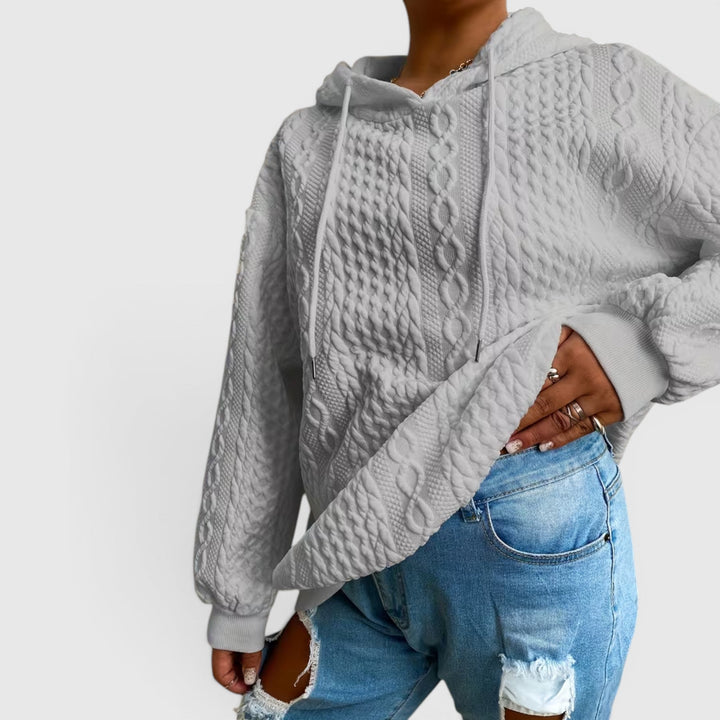 Plus Size Women's Casual Relaxed Fit Sweatshirt, long sleeve, cozy for everyday comfort.