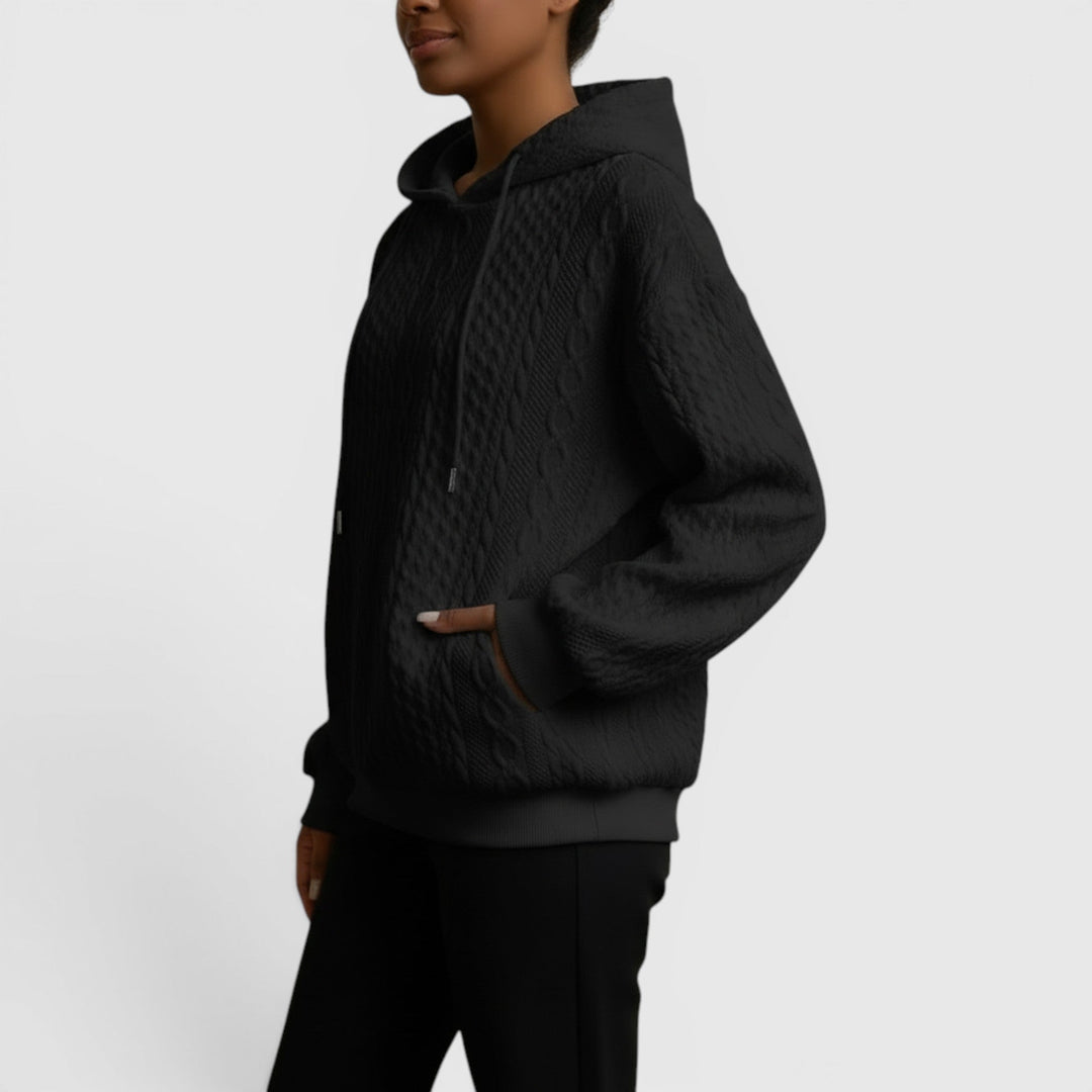 Long Sleeve Women's Plus Size Relaxed Fit Sweatshirt, cozy for casual wear and comfort.