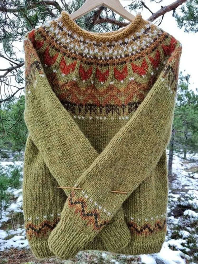 Cozy women's winter sweater, a stylish pullover offering ultimate warmth & comfort for cold days.