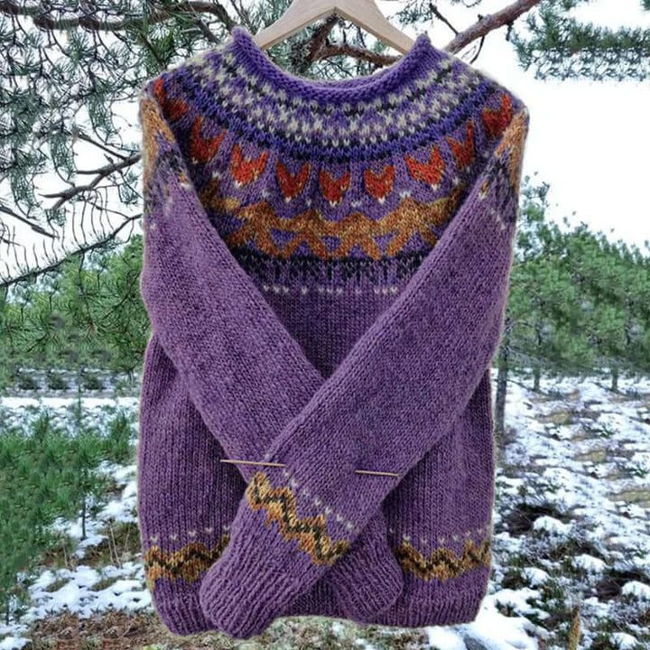 Soft knit women's winter sweater, a warm & chic pullover perfect for cozy fashion and casual wear.