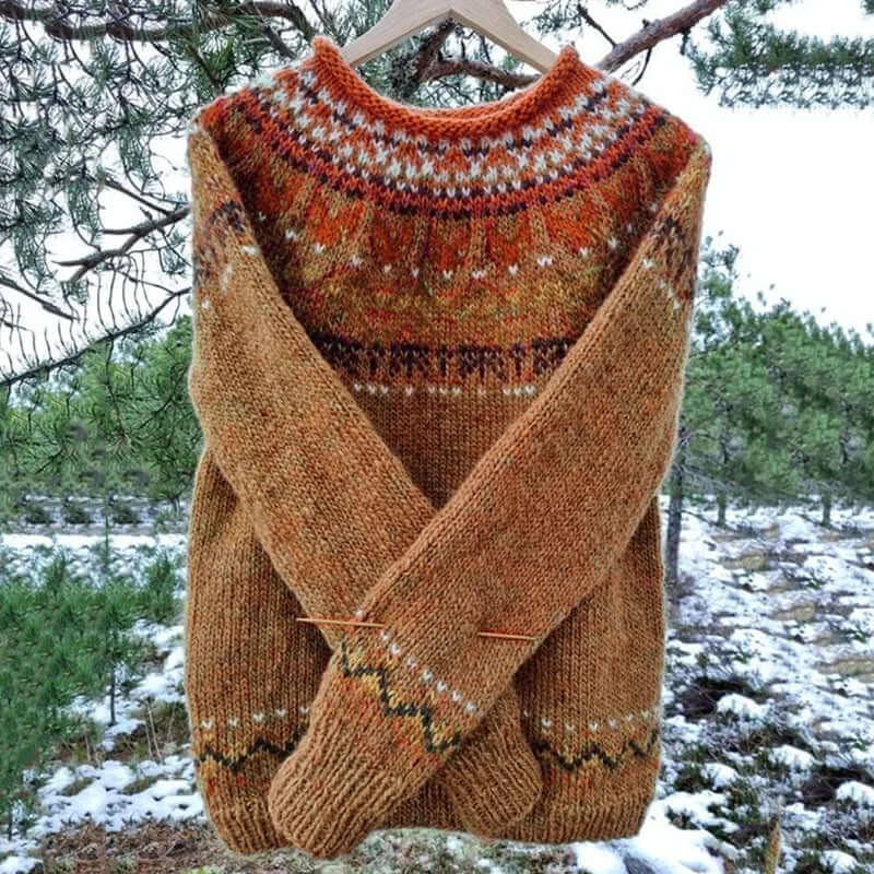 Ultimate warmth: women's cozy winter sweater, a fashionable pullover for staying stylish and comfortable.