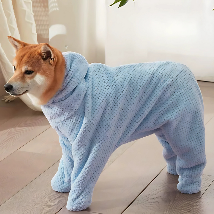 CozyCanine Ultra-Absorbent Hooded Dog Towel for quick pet drying