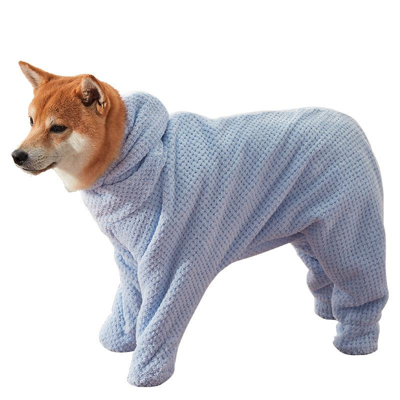 Durable and absorbent pet drying towel with hood for travel