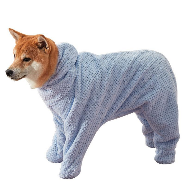 Durable and absorbent pet drying towel with hood for travel