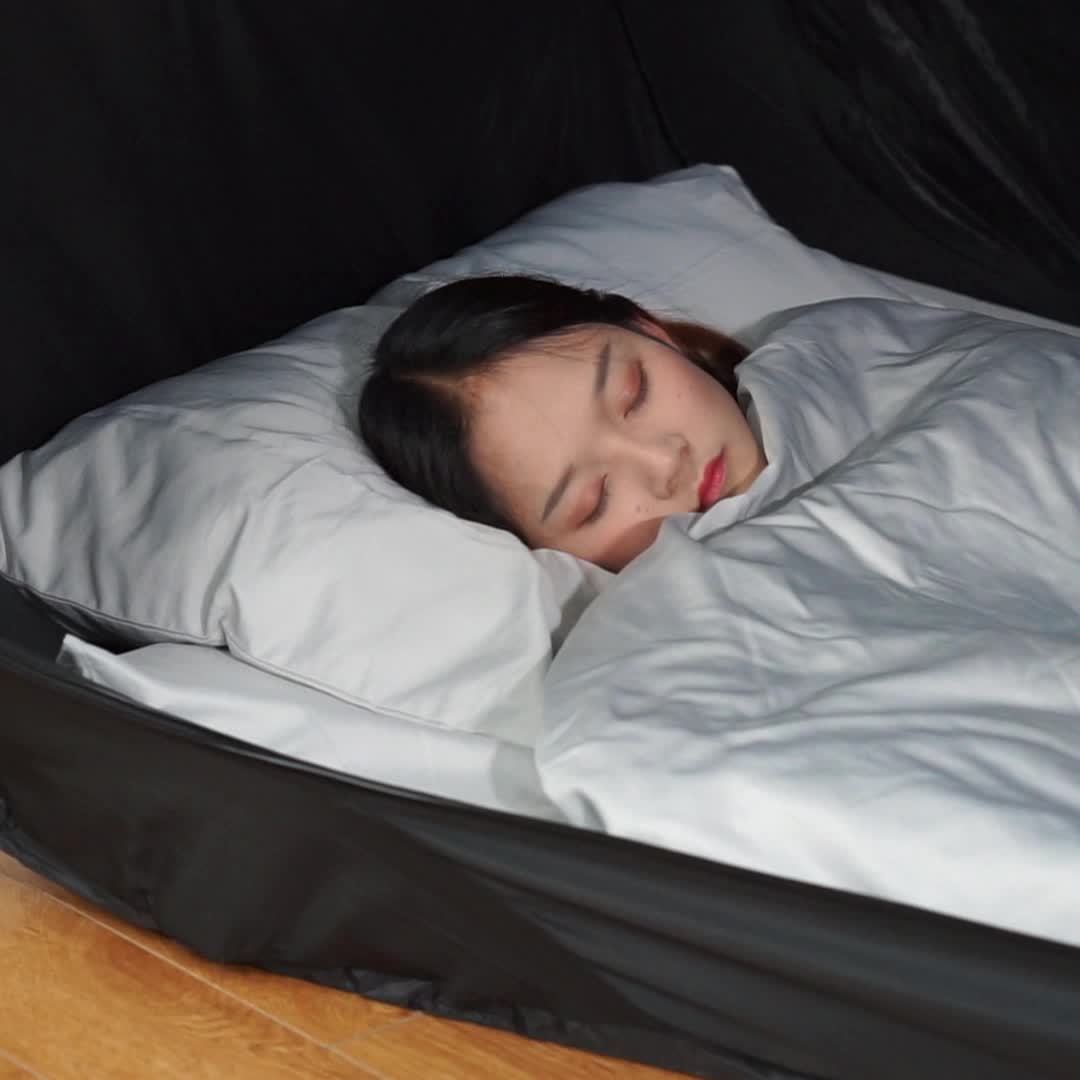 The versatile CozyNest folding tent bed, your go-to for rest anywhere.