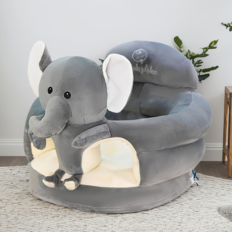 Soft plush baby support seat for toddlers' first sitting adventures