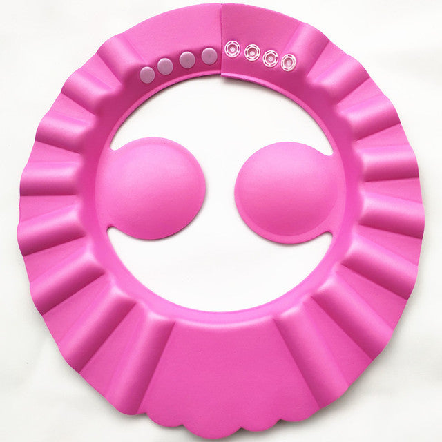 Toddler-friendly waterproof shampoo cap designed for a comfortable and safe bathing experience.