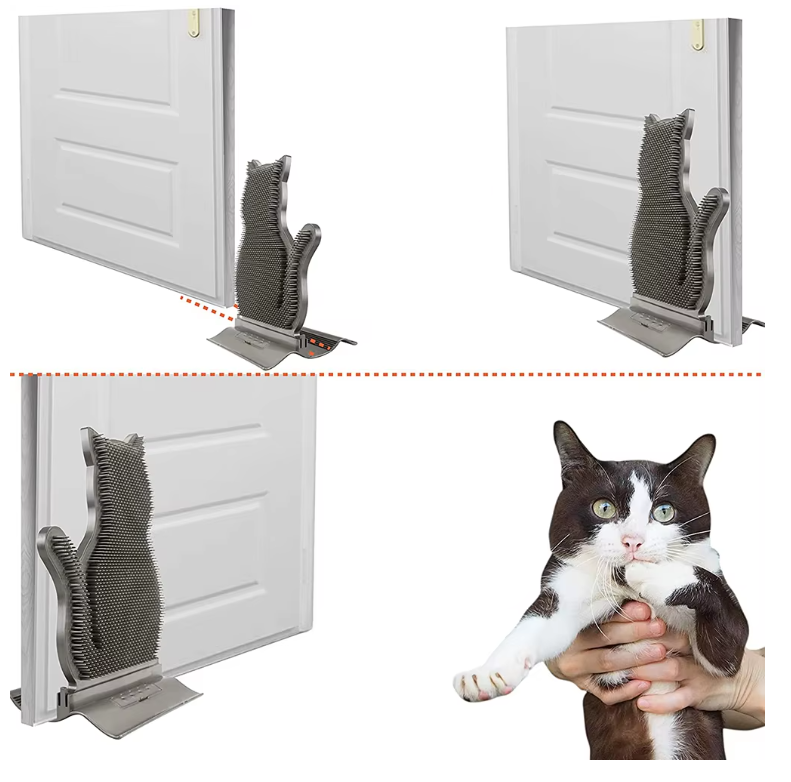 Premium anti-slip silicone cat towel holder, enhancing bathroom decor and kitchen organization.