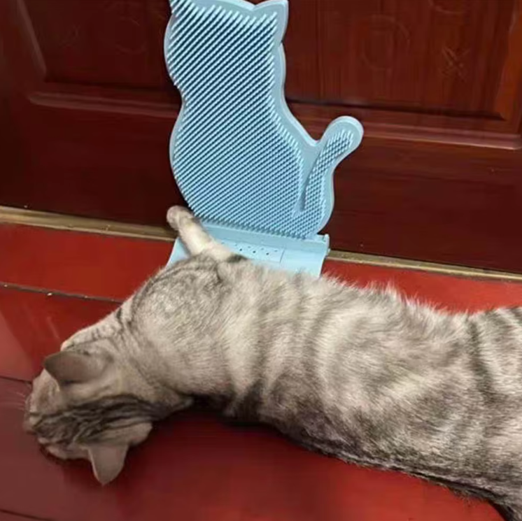 Compact anti-slip cat towel holder, made of durable silicone, great for space-saving home essentials.