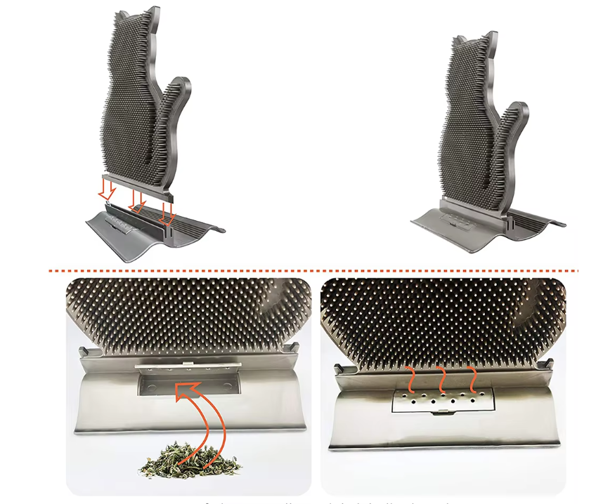 Cute cat-shaped silicone towel holder, designed for secure wall mounting in kitchens & bathrooms.