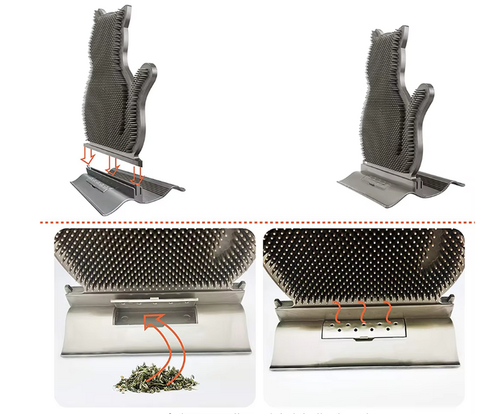 Cute cat-shaped silicone towel holder, designed for secure wall mounting in kitchens & bathrooms.
