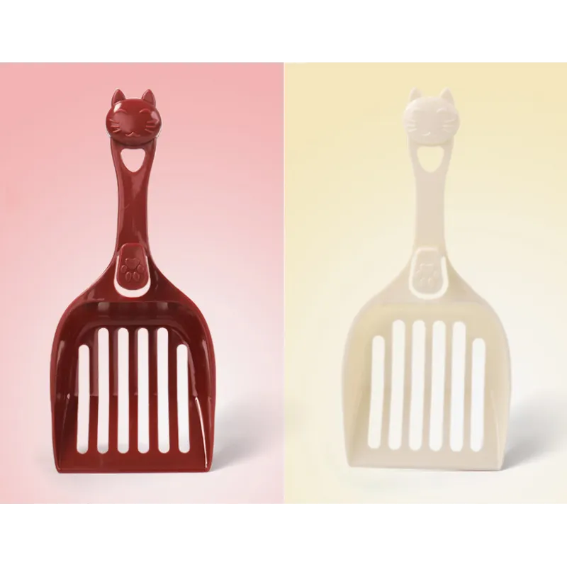 Essential pet supplies: Cute cat head litter scoop, an effective litter box cleaning tool.