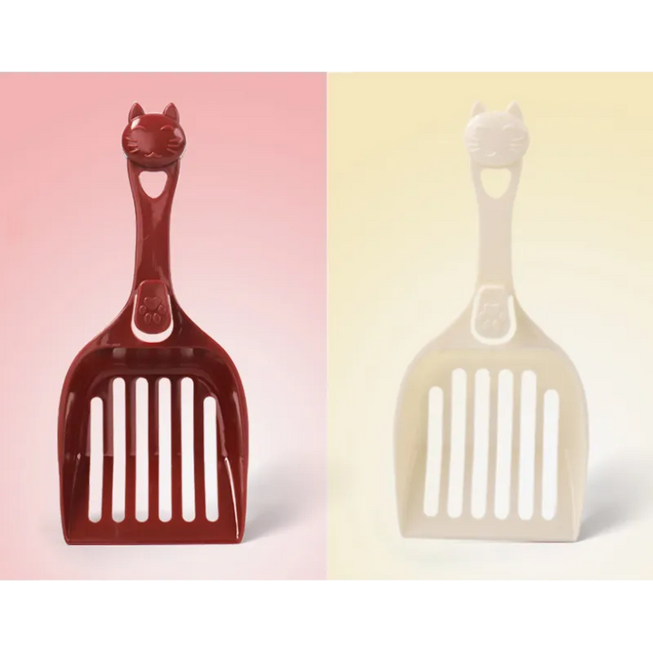 Essential pet supplies: Cute cat head litter scoop, an effective litter box cleaning tool.