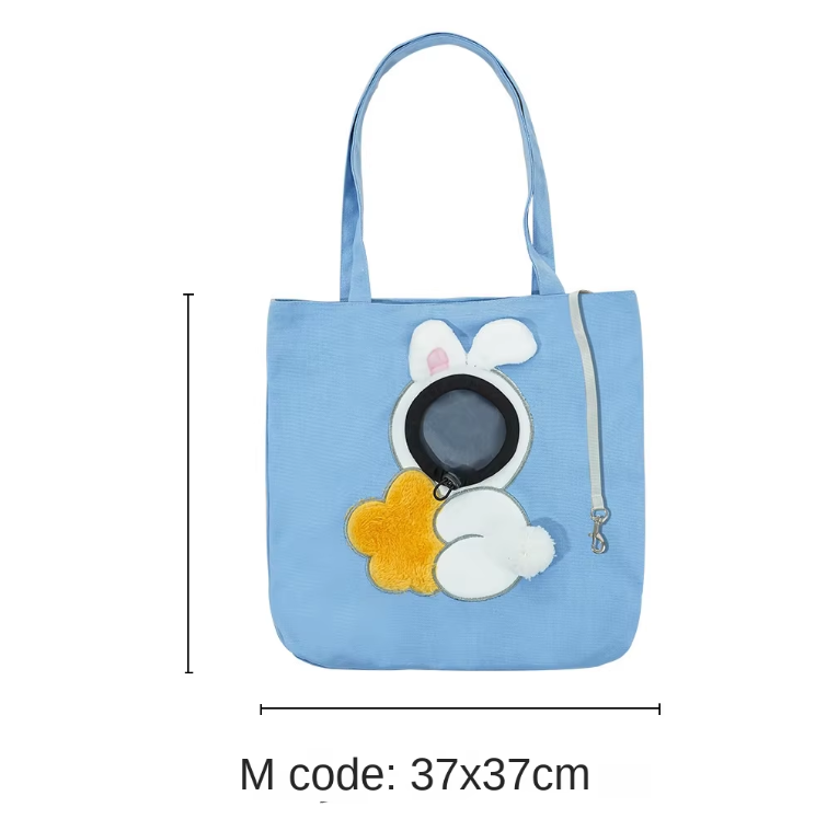 Adorable rabbit costume pet carrier bag for small pets, a portable & comfy travel accessory.