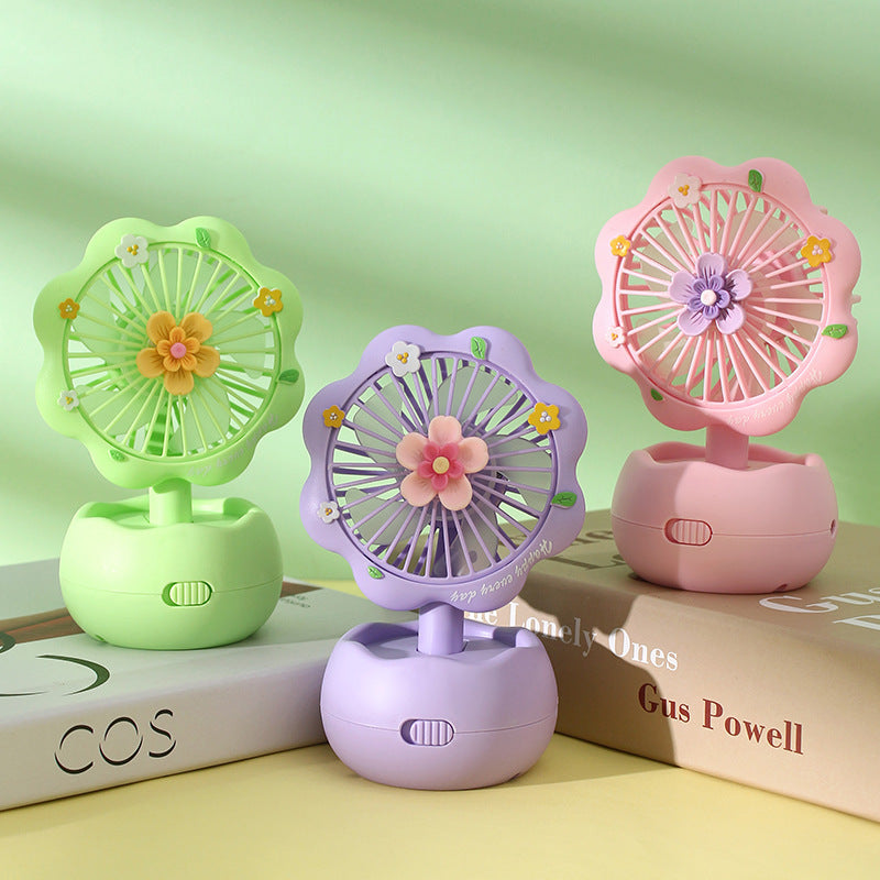 Child-safe, quiet butterfly portable fan for kids' desks. USB rechargeable, offers gentle summer cooling in any room.