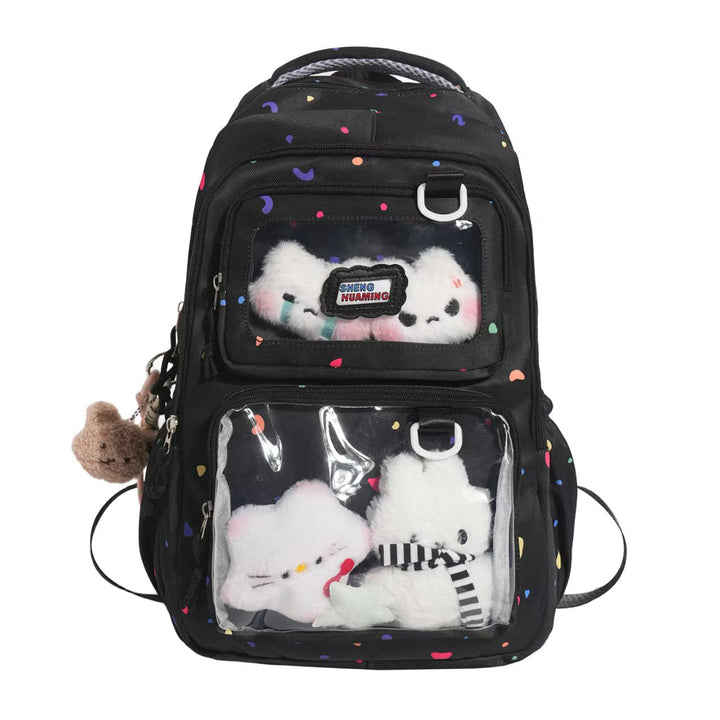 Durable children's plush character backpack, ideal school bag for travel and everyday use.